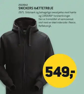 Johannes Fog SNICKERS Hættetrøje tilbud