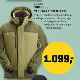 Johannes Fog SNICKERS Vandtæt vinterjakke tilbud
