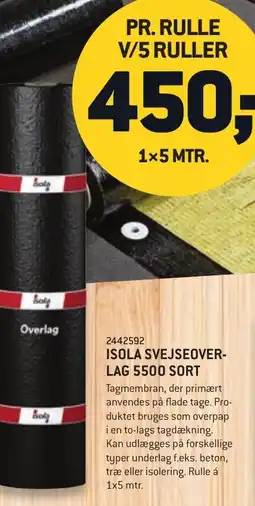 Johannes Fog ISOLA svejseover- lag 5500 sort tilbud