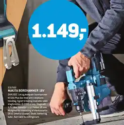 Johannes Fog MAKITA Borehammer 18v tilbud