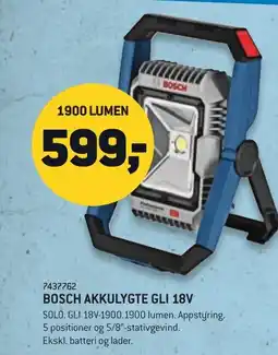 Johannes Fog BOSCH Akkulygte gli 18v tilbud