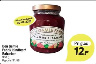 Fakta Tyskland Den Gamle Fabrik Hindbær/ Rabarber tilbud