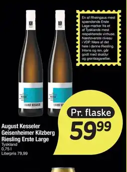 Fakta Tyskland August Kesseler Geisenheimer Kilzberg Riesling Erste Large tilbud