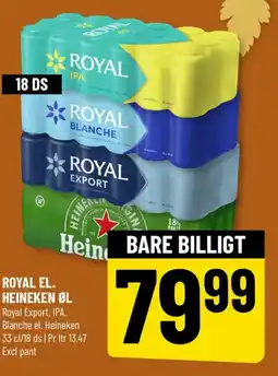 Løvbjerg Royal el. Heineken øl tilbud