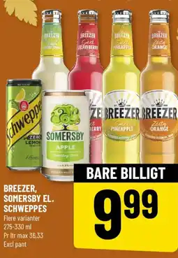 Løvbjerg Breezer, Somersby el. Schweppes tilbud