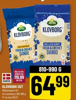Løvbjerg ARLA Klovborg ost tilbud
