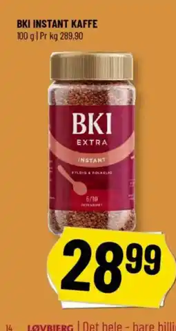 Løvbjerg BKI Instant kaffe tilbud