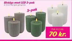 Hi five Bloklys med LED 3-pak, DKK 70 tilbud