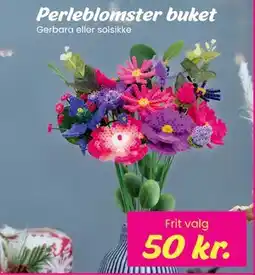 Hi five Perleblomster buket, DKK 50 tilbud