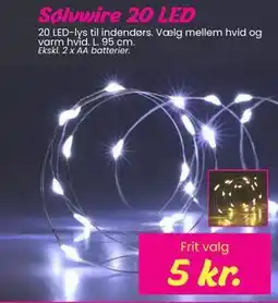 Hi five Sølvwire 20 LED, DKK 5 tilbud