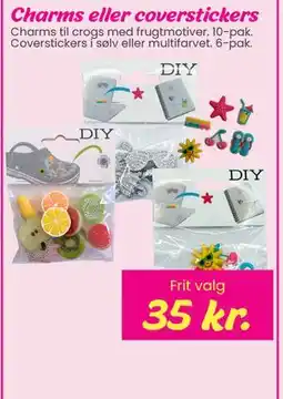 Hi five Charms eller coverstickers, DKK 35 tilbud