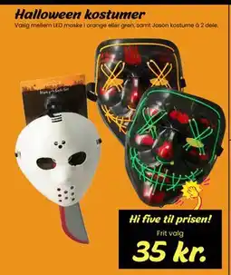 Hi five Halloween kostumer, DKK 35 tilbud