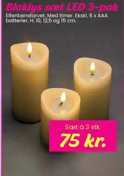 Hi five Bloklys sæt LED 3-pak, DKK 75 tilbud