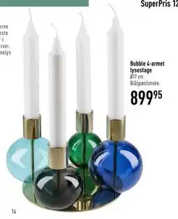 Imerco Bubble 4-armet lysestage, DKK 899.95 tilbud
