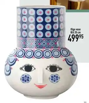 Imerco Olga vase Blå 20 cm, DKK 499.95 tilbud