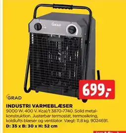 jem & fix INDUSTRI VARMEBLÆSER, DKK 699 tilbud