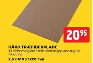 jem & fix HÅRD TRÆFIBERPLADE, DKK 20.95 tilbud