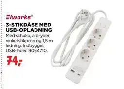 jem & fix 3-STIKDÅSE MED USB-OPLADNING, DKK 74 tilbud