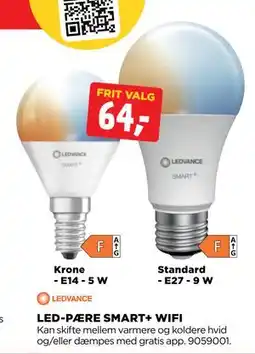 jem & fix LED-PÆRE SMART+ WIFI, DKK 64 tilbud