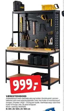 jem & fix VÆRKSTEDSBORD, DKK 999 tilbud
