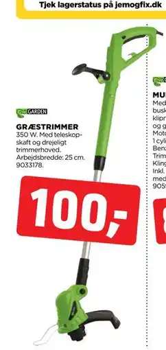 jem & fix GRÆSTRIMMER, DKK 100 tilbud