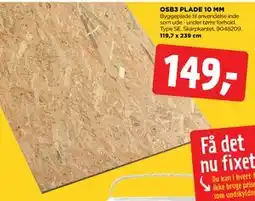 jem & fix OSB3 PLADE 10 MM, DKK 149 tilbud