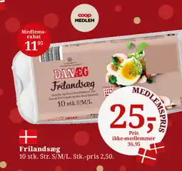 Dagli'Brugsen Frilandsæg tilbud
