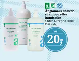 Dagli'Brugsen Änglamark shower, shampoo eller håndsæbe tilbud