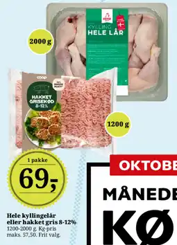 Dagli'Brugsen Hele kyllingelår eller hakket gris 8-12% tilbud