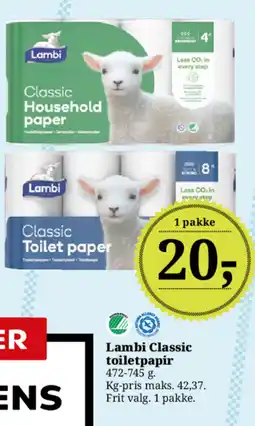 Dagli'Brugsen Lambi Classic toiletpapir tilbud