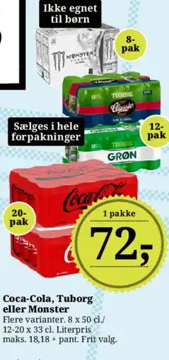 Dagli'Brugsen Coca-Cola, Tuborg eller Monster tilbud