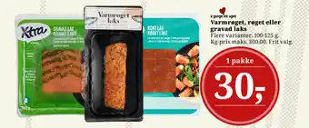 Dagli'Brugsen Varmrøget, røget eller gravad laks tilbud