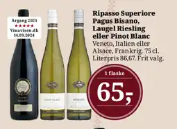 Dagli'Brugsen Ripasso Superiore Pagus Bisano, Laugel Riesling eller Pinot Blanc tilbud