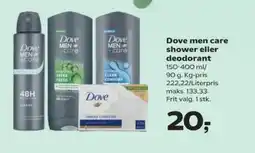 Kvickly Dove men care shower eller deodorant tilbud
