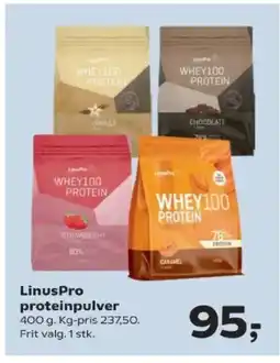 Kvickly LinusPro proteinpulver tilbud