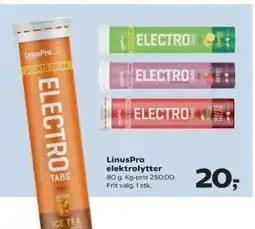 Kvickly LinusPro elektrolytter tilbud