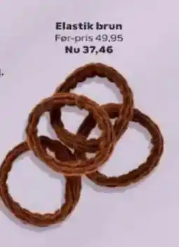 Kvickly Elastik brun tilbud