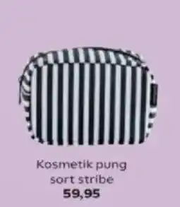 Kvickly Kosmetik pung sort stribe tilbud