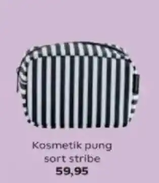 Kosmetik pung sort stribe