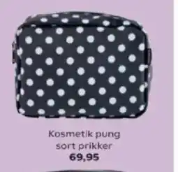 Kvickly Kosmetik pung sort prikker tilbud