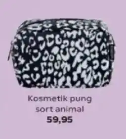 Kvickly Kosmetik pung sort animal tilbud