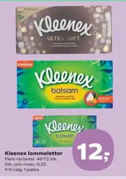 Kvickly Kleenex lommeletter tilbud