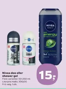 Kvickly NIVEA deo eller shower gel tilbud