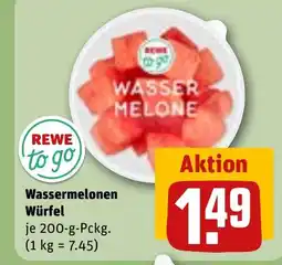 REWE DE Wassermelonen Würfel tilbud