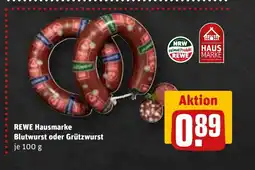 REWE DE REWE Hausmarke Blutwurst oder Grützwurst tilbud