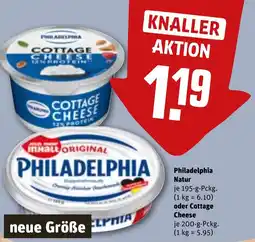 REWE DE PHILADELPHIA Natur oder Cottage Cheese tilbud