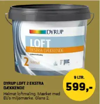 XL-BYG DYRUP Loft 2 ekstra dækkende tilbud