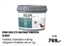 XL-BYG RUM Væg 25 halvmat køkken & bad tilbud