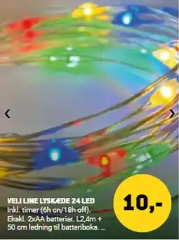 XL-BYG Veli line lyskæde 24 led tilbud