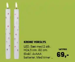 XL-BYG Krone vokslys tilbud